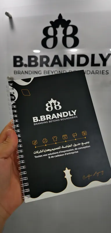 Carnet noir B.BRANDLY à spirale
