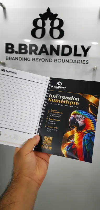 Carnet B.BRANDLY et affiche imprimés à l'atelier